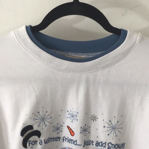 Vintage White M & C Sportswear Snowman Grandma Sweatshirt M - Picture 3 of 6